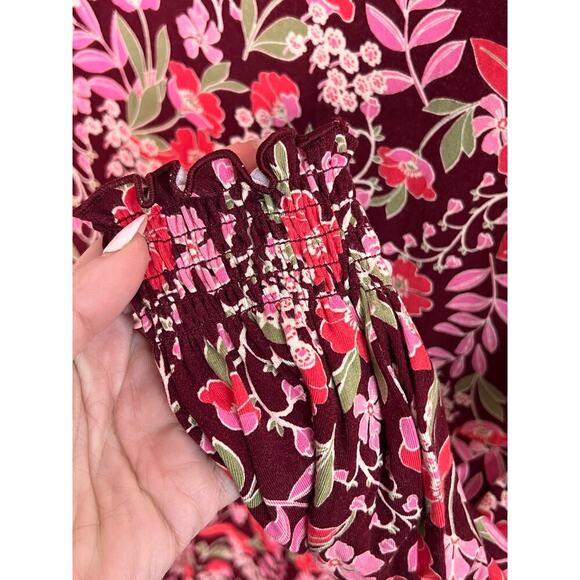 Draper James Patty Viney Floral Long Sleeve Midi Dress Women's Size S - Picture 5 of 9